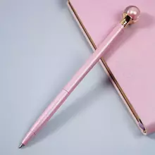 Ручка шариковая автоматическая Meshu "Pink pearl" синяя 10 мм.