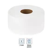 Бумага туалетная OfficeClean "Premium" 2-слойная мини-рулон 200 м/рул. мягкая тиснение белая