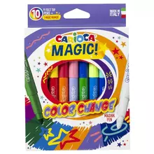 Фломастеры меняющие цвет Carioca "Color Change. Magic" 9 цв.+1 10 шт. картон