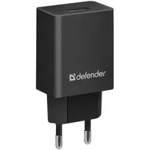 Зарядное устройство сетевое Defender EPA-10 1*USB 2.1А output пакет черный