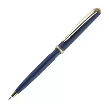 Ручка шариковая Luxor "Venus" синяя 07 мм. корпус синий/золото кнопочный механизм футляр