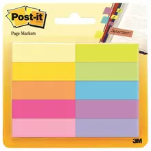 Флажки-закладки Post-it бумажные 44*127 мм. 50 л*10 цветов блистер