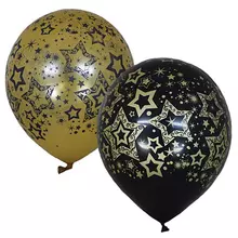 Воздушные шары 25 шт. М12/30 см. ПатиБум "Голливуд Black&Gold"