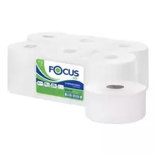 Бумага туалетная Focus Eco Jumbo, 1 слойн, 450 м/рул. тиснение, белая