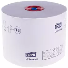 Бумага туалетная Tork "Universal"(T6) 1 слойн. Mid-size рулон 135 м/рул. мягкая белая