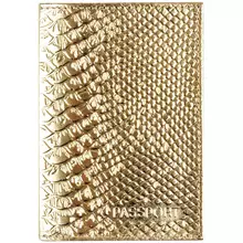 Обложка для паспорта OfficeSpace "Питон" кожа тиснение золотой металлик