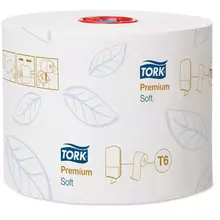Бумага туалетная Tork "Premium"(Т6) 2-слойная Mid-size рулон 90 м/рул. мягкая тиснение белая