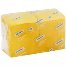 Салфетки бумажные OfficeClean Professional, 1 слойн. 24*24 см. желтые, 400 шт.