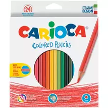 Карандаши цветные Carioca 24 цв. заточенные картон