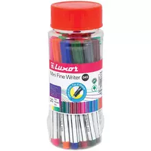 Набор капиллярных ручек Luxor "Mini Fine Writer 045" 20 цв. 08 мм. пластиковая банка
