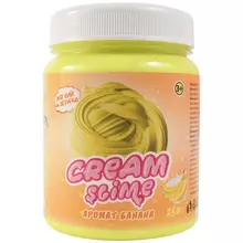 Слайм Cream-Slime, желтый, с ароматом банана, 250 мл