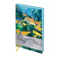 Записная книжка А5 80 л. ЛАЙТ кожзам Greenwich Line "Vision. Cezanne. Turning Road" тон. блок в точку