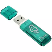 Память Smart Buy "Glossy" 4GB USB 2.0 Flash Drive зеленый