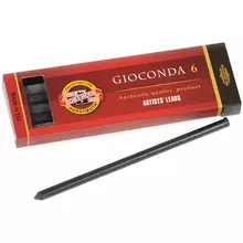 Грифели для цанговых карандашей Koh-I-Noor "Gioconda" 4B 56 мм. 6 шт. круглый пластиковый короб