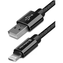 Кабель Defender ACH01-03T PRO USB(AM) - Lightning(M) для Apple, 2.1A output, в оплетке, 1 м. черный
