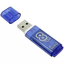 Память Smart Buy "Glossy" 8GB USB 2.0 Flash Drive голубой