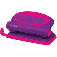 Дырокол Berlingo "Fuze" 10 л. пластиковый фиолетовый с линейкой