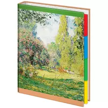 Тетрадь на кольцах А5, 240 л. 7БЦ, ArtSpace "Живопись. Claude Monet", с 4 разд. глянцевая ламинация, тиснение фольгой