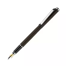 Ручка перьевая Luxor "Rega" синяя 08 мм. корпус графит/хром футляр