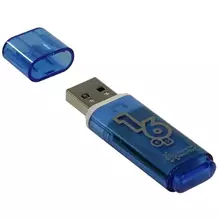 Память Smart Buy "Glossy" 16GB USB 2.0 Flash Drive голубой