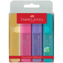 Набор текстовыделителей Faber-Castell "46 Superfluorescent+Pastel" 2 флуоресцентных цв. + 2 пастельных цв. 1-5 м