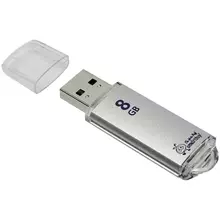 Память Smart Buy "V-Cut" 8GB USB 2.0 Flash Drive серебристый (металл. корпус )