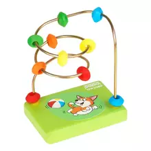 Развивающая игрушка Три Совы Лабиринт "Собачка" деревянное основание 10 бусин