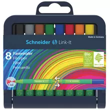 Набор капиллярных ручек (фломастеров) Schneider "Link-It" 8 цв. 10 мм.