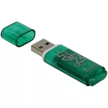 Память Smart Buy "Glossy" 32GB USB 2.0 Flash Drive зеленый