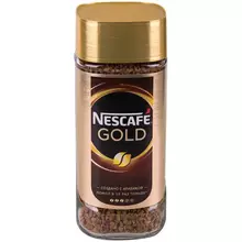 Кофе растворимый Nescafe "Gold" сублимированный с молотым тонкий помол стеклянная банка 95 г