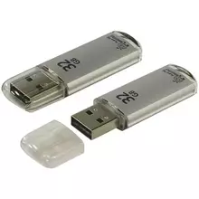 Память Smart Buy "V-Cut" 32GB USB 2.0 Flash Drive серебристый (металл. корпус )