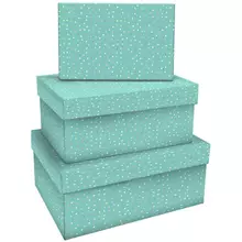 Набор прямоугольных коробок 3в1 Meshu "Turquoise style" (19*12*75-15*10*5 см.)