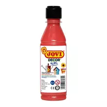 Краска акриловая JOVI 250 мл. пластиковая бутылка красный