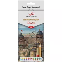 Карандаши цветные Vista-Artista "Studio" 24 цв. картон