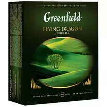 Чай Greenfield "Flying Dragon" зеленый 100 фольг. пакетиков по 2 г