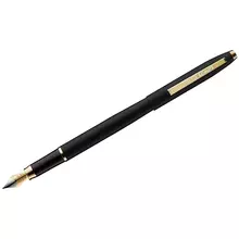 Ручка перьевая Luxor "Sterling" синяя 08 мм. корпус черный/золото