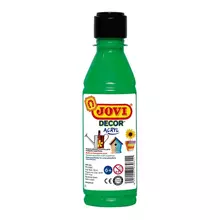 Краска акриловая JOVI 250 мл. пластиковая бутылка зеленый