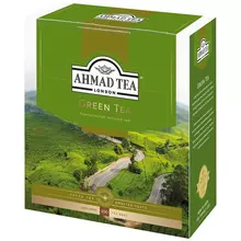 Чай Ahmad Tea "Green Tea" зеленый 100 фольг. пакетиков по 2 г