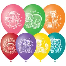 Воздушные шары 50 шт. M10/25 см. ПатиБум "С Днем Варенья" пастель+декор