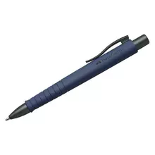 Ручка шариковая автоматическая Faber-Castell "Poly Ball Urban XB" синяя 14 мм. софт-тач трехгранная темно-синий корпус