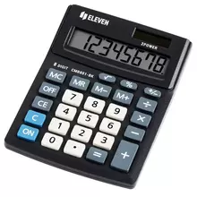 Калькулятор настольный Eleven Business Line CMB801-BK, 8 разрядов, двойное питание, 102*137*31 мм. черный