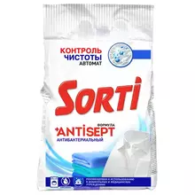 Порошок для машинной стирки Sorti "Контроль чистоты", антибактериальный, 2,4 кг.