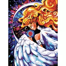 Картина по номерам на картоне Три Совы "Ангел" 30*40 с акриловыми красками и кистями