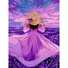 Картина по номерам на картоне Три Совы "Закат Прованса" 30*40 с акриловыми красками и кистями