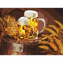Картина по номерам на картоне Три Совы "Пшеничный янтарь" 30*40 с акриловыми красками и кистями