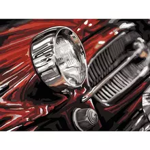 Картина по номерам на картоне Три Совы "Ретро-автомобиль" 30*40 с акриловыми красками и кистями