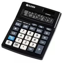 Калькулятор настольный Eleven Business Line CMB1001-BK, 10 разрядов, двойное питание, 102*137*31 мм. черный