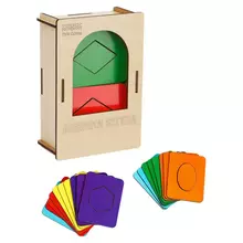 Развивающая игрушка Три Совы "Методика Сегена. Досочки №1" 18 рамок 18 вкладышей дерево яркие цвета