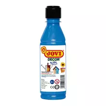 Краска акриловая JOVI 250 мл. пластиковая бутылка голубой