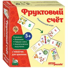 Развивающая игра из дерева Step Puzzle "Фруктовый счет"